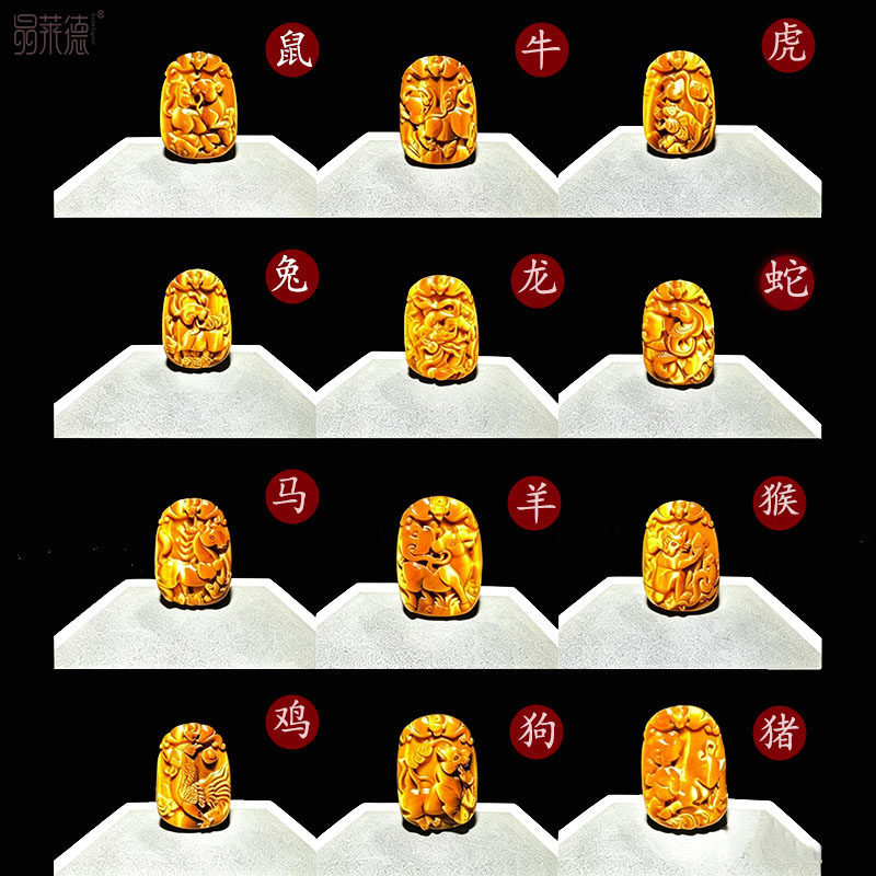 天然黄虎眼石猫眼吊坠温润送礼
