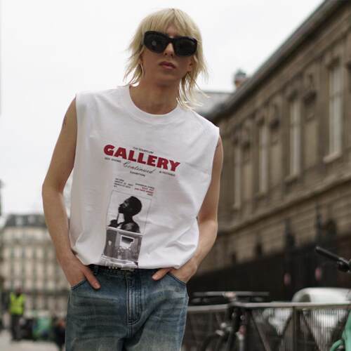 SOURPLUM “summer gallery”纯棉复古百搭画廊坎肩背心刘宇同款