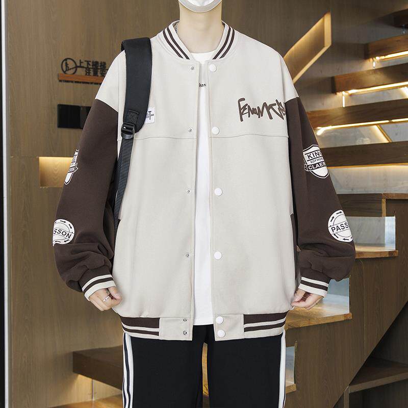 春生秋款外套男棒球服青少年in潮牌宽松帅气s学大SY-BN736童拼色