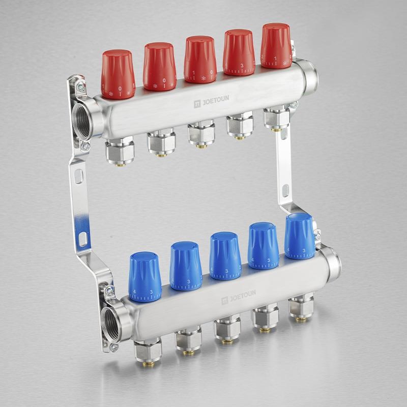 阀门 不锈钢地暖分集水器加D厚地热分水器大流量分集水器