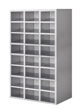 万尊钢制24格存放柜8n50*400*2040mm灰白色WZ-DZ24-850