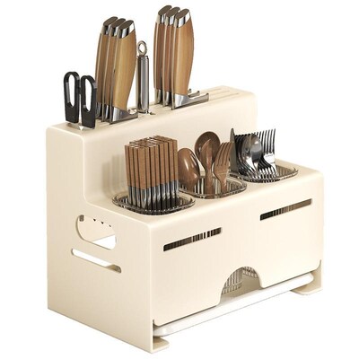 厨房刀架置物架筷筒一体筷子笼壁E挂式免打孔菜刀座刀具收纳架