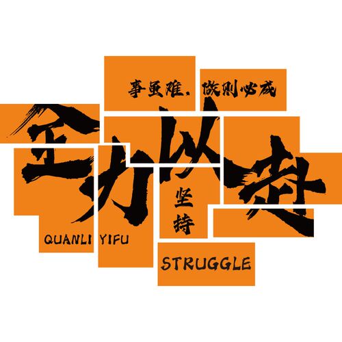 办公室墙面装饰企业文化公司氛围C布置激励志标语背景贴纸画高级