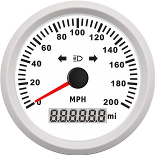 赛车摩托车电动车用GPS速度里程表 O带远光灯左右转向灯