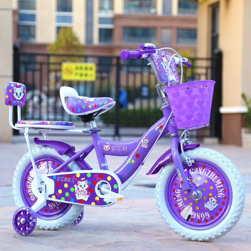 儿童自行车3-4-5-6-7岁女孩童车12-14-16-18寸公主儿童脚踏自行车