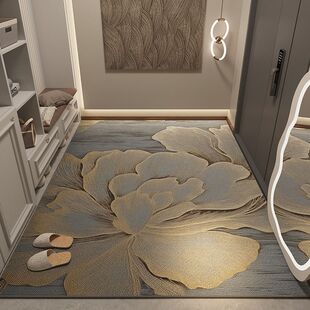 入户门地垫轻奢艺术可裁剪地毯北欧复古门垫进门家用玄关卧室脚垫