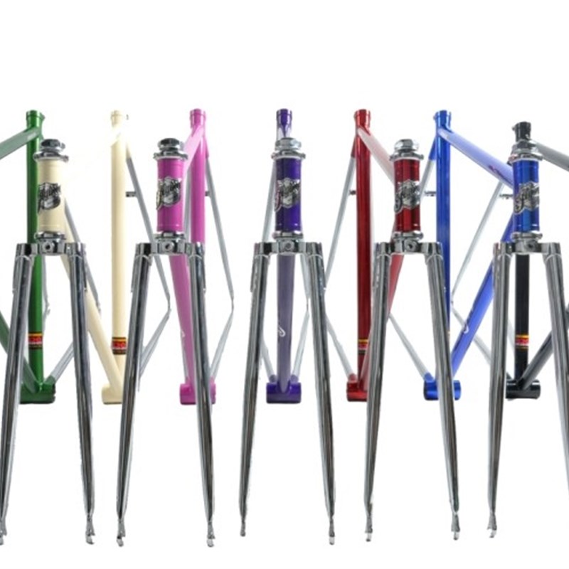 @自行车b固定齿轮bj飞行前倾斜单速度死飞复古钢框架