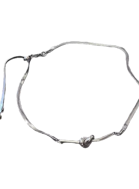 简约扭结趣味蛇骨链项链