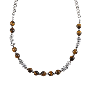 拼接钛钢碎银项链男款帅气高级感复古串珠ins小众设计锁骨链配饰