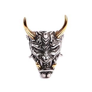 般若戒指男个性霸气指环社会夸张嘻哈开口男士戒子学生潮