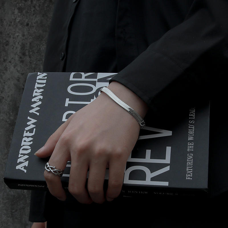 蛇骨链钛钢手链男潮女个性简约