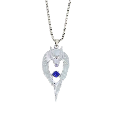 潮男夜光狼图腾项链男2024年