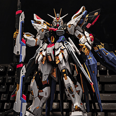 万代适用高达拼装模型强袭自由hg巴巴托斯独角兽机甲手办积木玩具