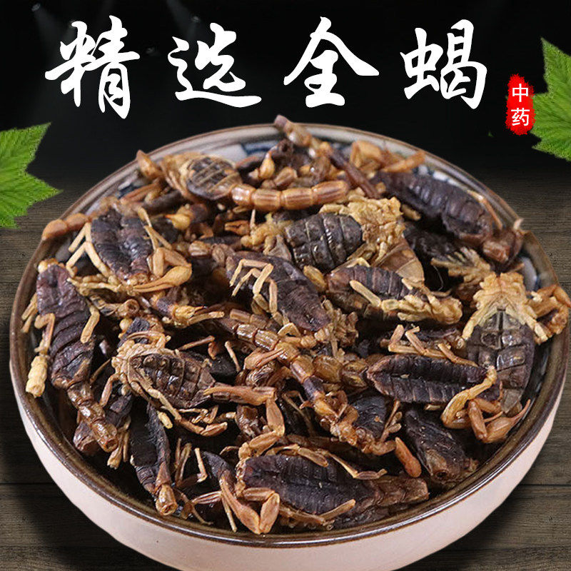 蠍子干中药材清水全虫全蠍乾货钳蠍煲汤入药油炸泡酒食用药用大全