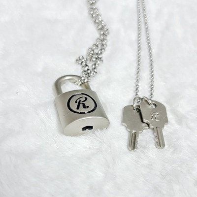 朋克风NANA南京锁项链 女款哑光O字链 小众情侣潮饰