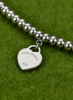 经典心形4mm珠子手链爱心圆珠手链