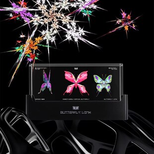 BUTTERFLY.LINK大悲宇宙虚拟蝴蝶萬云寿系列三联U全息蝴蝶艺术装