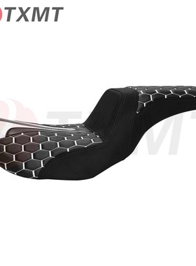 适用于哈a雷哈雷至尊Wide 滑翔 2006 - 2017 黑白色司机乘客座椅