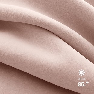 现代简约 遮光窗帘雪尼尔卧室202U4X新款 呈开 云绒尼清新嫩绿色