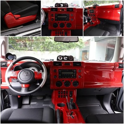 适用于FJ酷路泽fjCruiser碳纤维桃木内饰贴 改装V中控排档电动窗