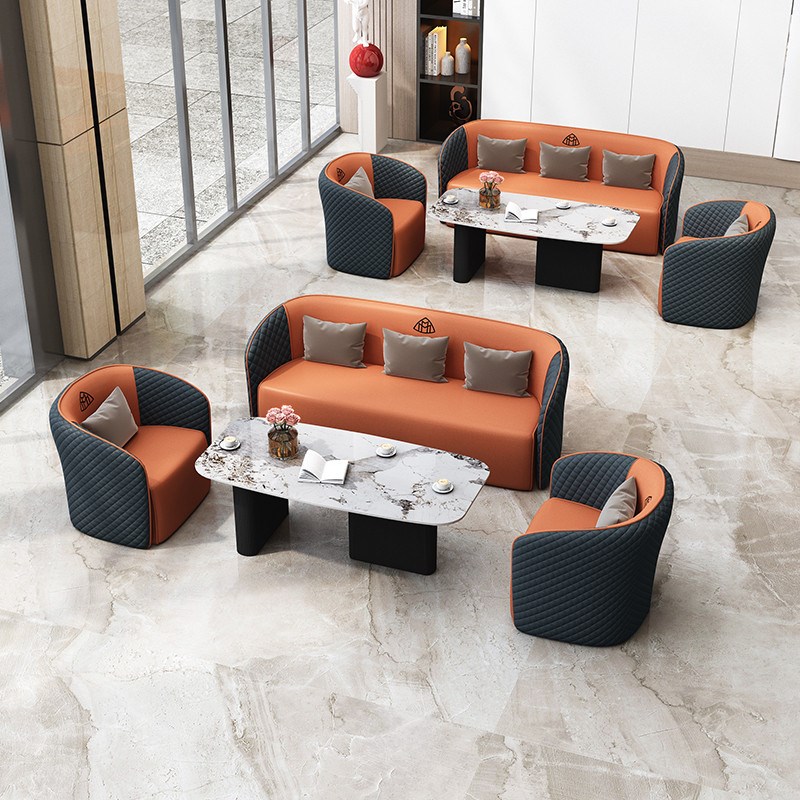 ?轻奢办公会客酒店大堂洽谈桌椅休息区售M楼处接待大厅沙发茶几