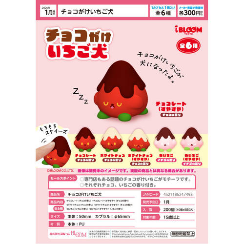 BLOOM扭蛋巧克力草莓狗