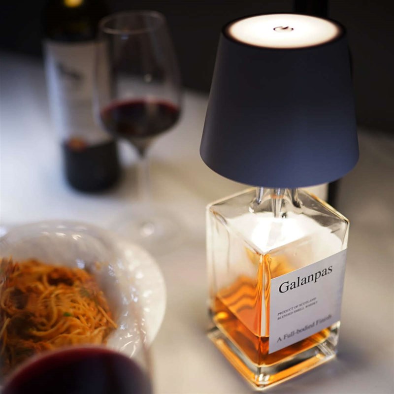 充电无线插入式台灯 o酒瓶灯 RGB三色触摸氛围灯 可做临时酒塞使