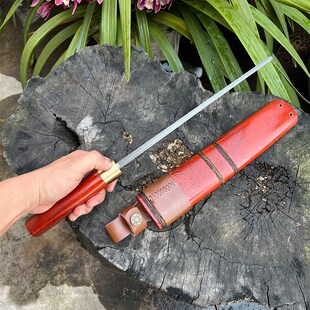 户撒阿昌族手工刀花纹钢锻t打砍柴刀户外开路山刀野外露营开山砍