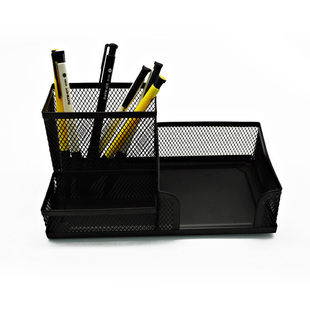 欧标 IST 多功能笔筒办公室推荐 文件办公商务金属小物件收纳盒笔座学生桌面用品黑色B2851学生用品 MATE