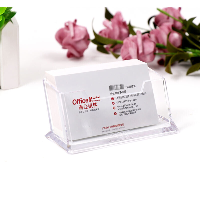 欧标（MATE-IST） 名片座 B2757 55*44*108mm 塑料 透明色