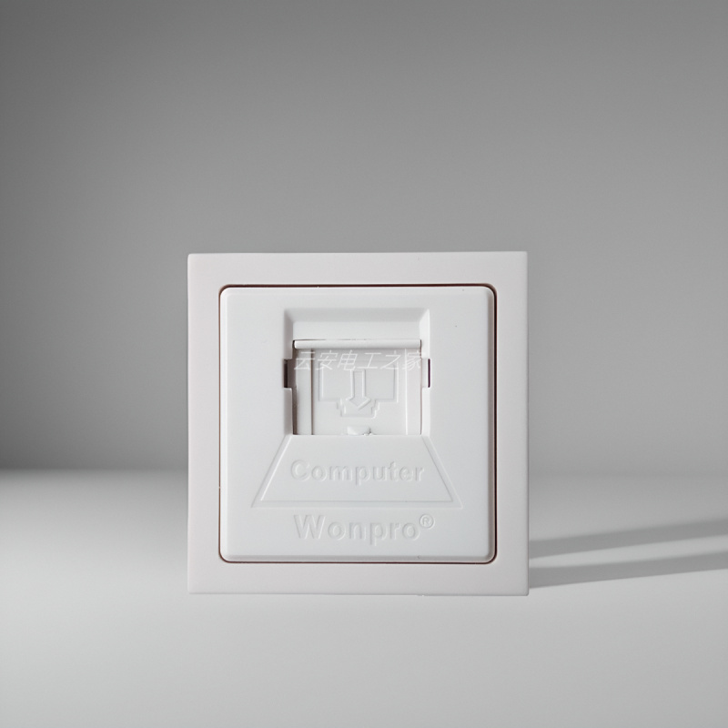 小空间嵌入式开关面板盖板线槽信息网络数据传送五六类电话脑插座