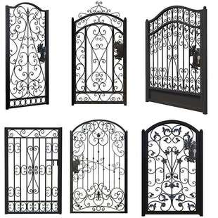 用铁门庭院门乡村围墙栅栏门户外别墅大门单双开门花园门防盗门