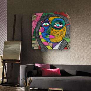 新品毕加索风格艺术抽象多彩人脸挂画客厅玄关卧室挂牌装饰品
