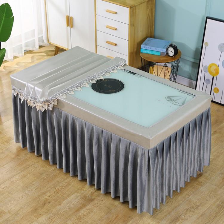 夏季茶几套罩防水防油长方形烤火桌罩家用电炉罩套餐桌皮桌布防尘