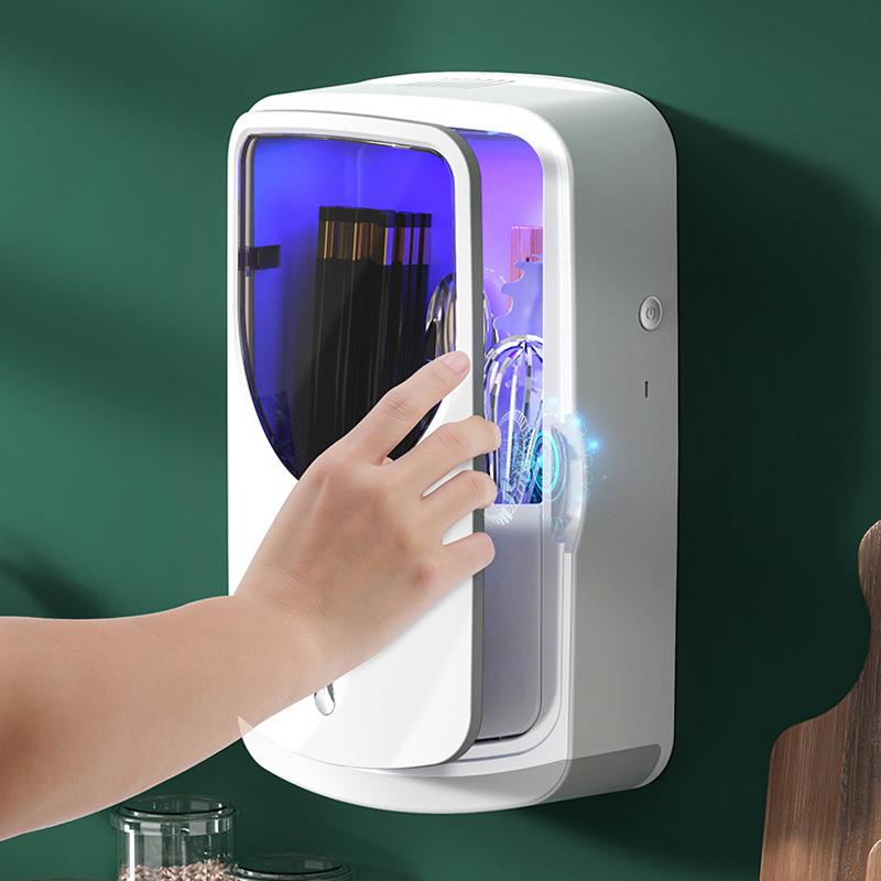 奥卡恩筷子消毒机家用充电壁挂式免打孔厨房防尘收纳筷子筒盒笼