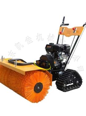 SD800手推履带扫雪机柴油手推履带抛雪机小区街道履带式扫雪机