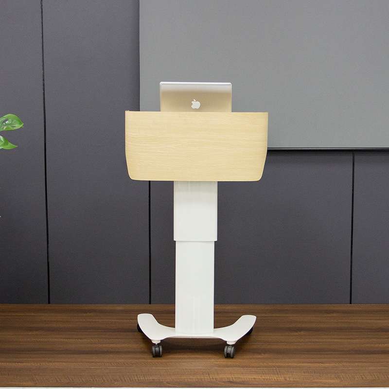 实木演讲台教室迎宾讲台发言接待桌会议室咨客移动讲话升降主持台