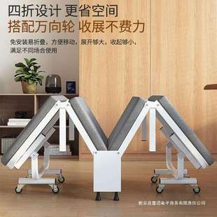 办公室午休折叠床便携午睡床带轮单人床家用陪护简易行军床四折床