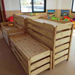 实木儿童床幼儿园通用午休床家用宝宝午睡床幼儿园托儿所单人小床