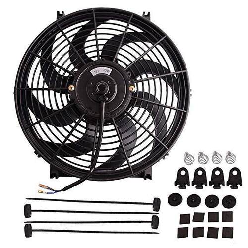 汽车配件通用发动机风扇14“电动散热器冷却风扇总成套件1000cfm