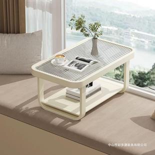 欧式玻璃飘窗台小桌子茶几榻榻米方角几卧室坐地矮
