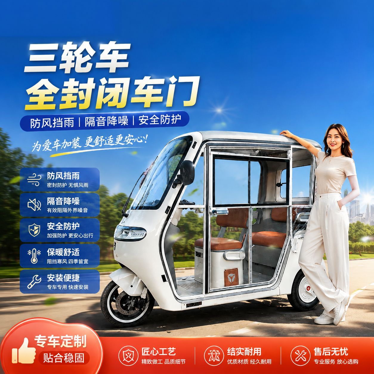 2026新款三轮车雨棚雅迪爱玛加装图片