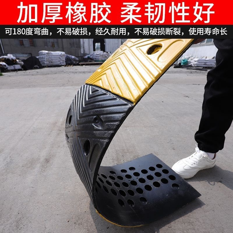 加厚橡胶减速带车库道路安全防滑带耐磨抗压禁路障社区停车场