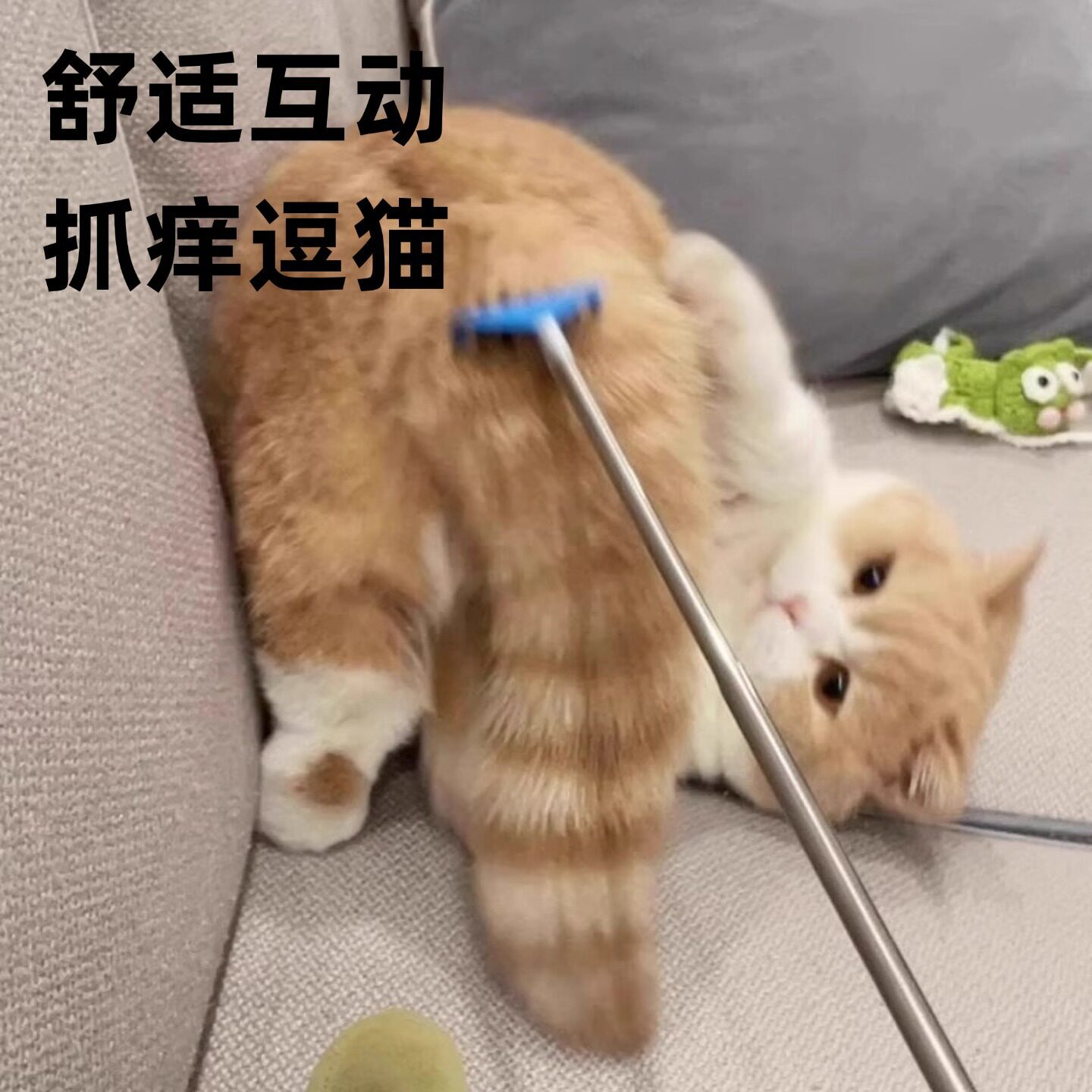 宠物痒痒挠猫咪狗互动逗猫棒猫犬通用多功能便携式可伸缩抓痒神器