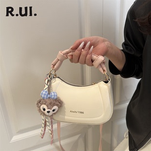 小众时尚 百搭手提斜挎单肩包高级感小包包 潮流马鞍包女2026新款