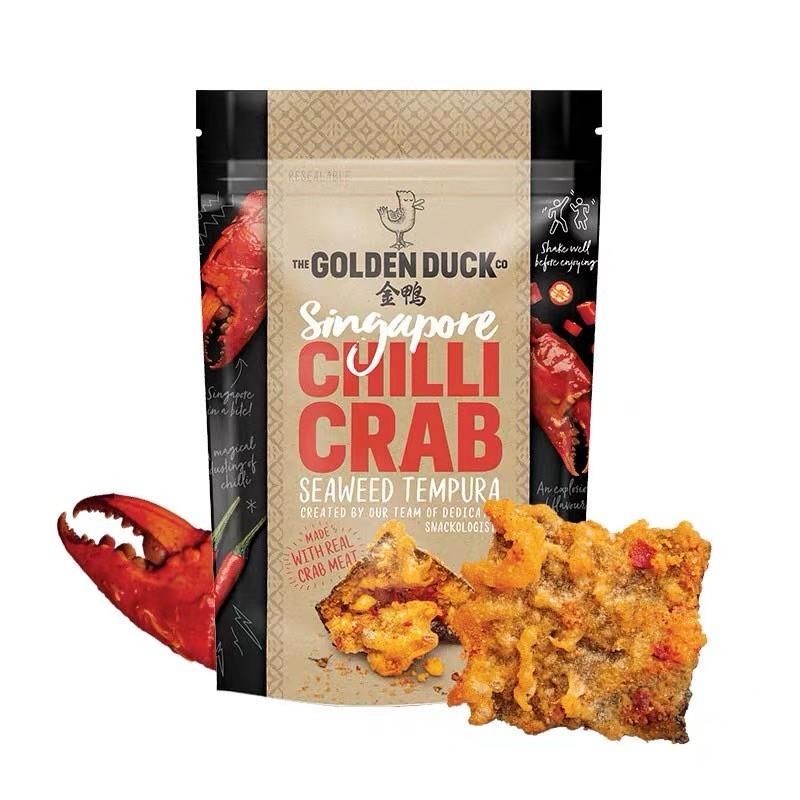 现货包邮金鸭GOLDENDUCK咸蛋薯片鱼皮辣螃蟹天妇罗冬荫功网红零食
