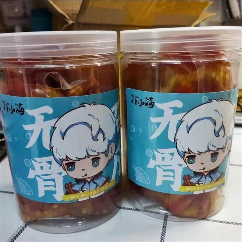 冷小满柠檬酸辣无骨鸡爪罐装网红零食小吃脱骨去骨泡椒凤爪