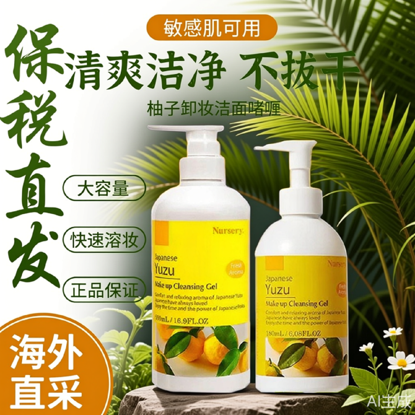 日本娜斯丽Nursery柚子卸妆啫喱