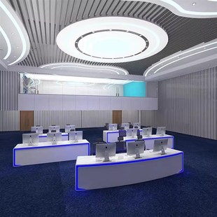 新定制科技感指挥中心调度监控中心操作台M弧形中控室办公桌工作