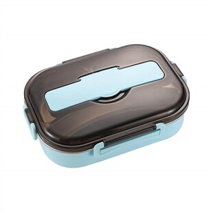 新学生饭盒外壳塑料盖子空v盒分隔餐盒带盖防漏密封胶圈底盒学校